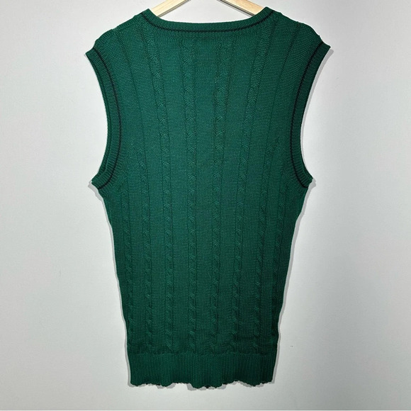 Coofandy V Neck Sleeveless Knitted Pullover Vest Sweater Green Size XL - Picture 8 of 10
